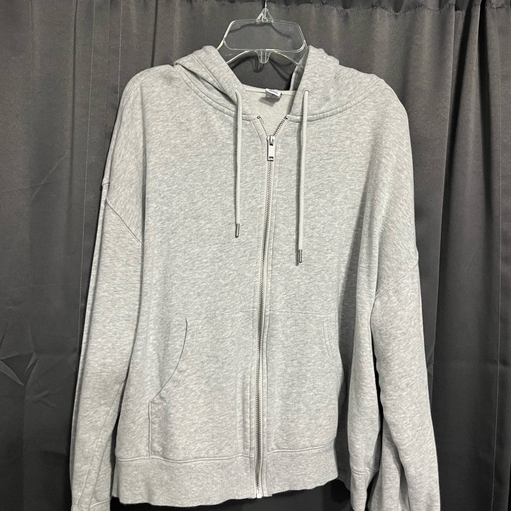 Gray Zip-Up Hoodie